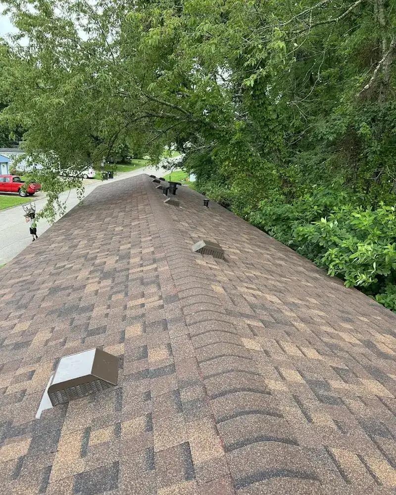 Close-up of Roof Replacement work by All American Home Improvement in Newburgh